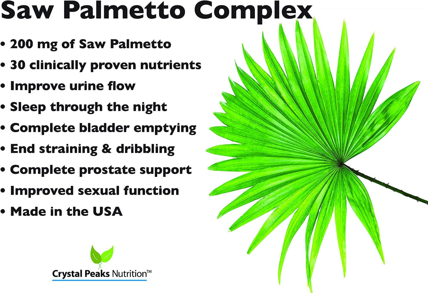 Extra Strength Prostate Support Supplement - Less Urgency, Fewer Nighttime Bathroom Visits. Beta-Sitosterol, Saw Palmetto Plus 28 Additional Prostate nutrients - 60 Capsules