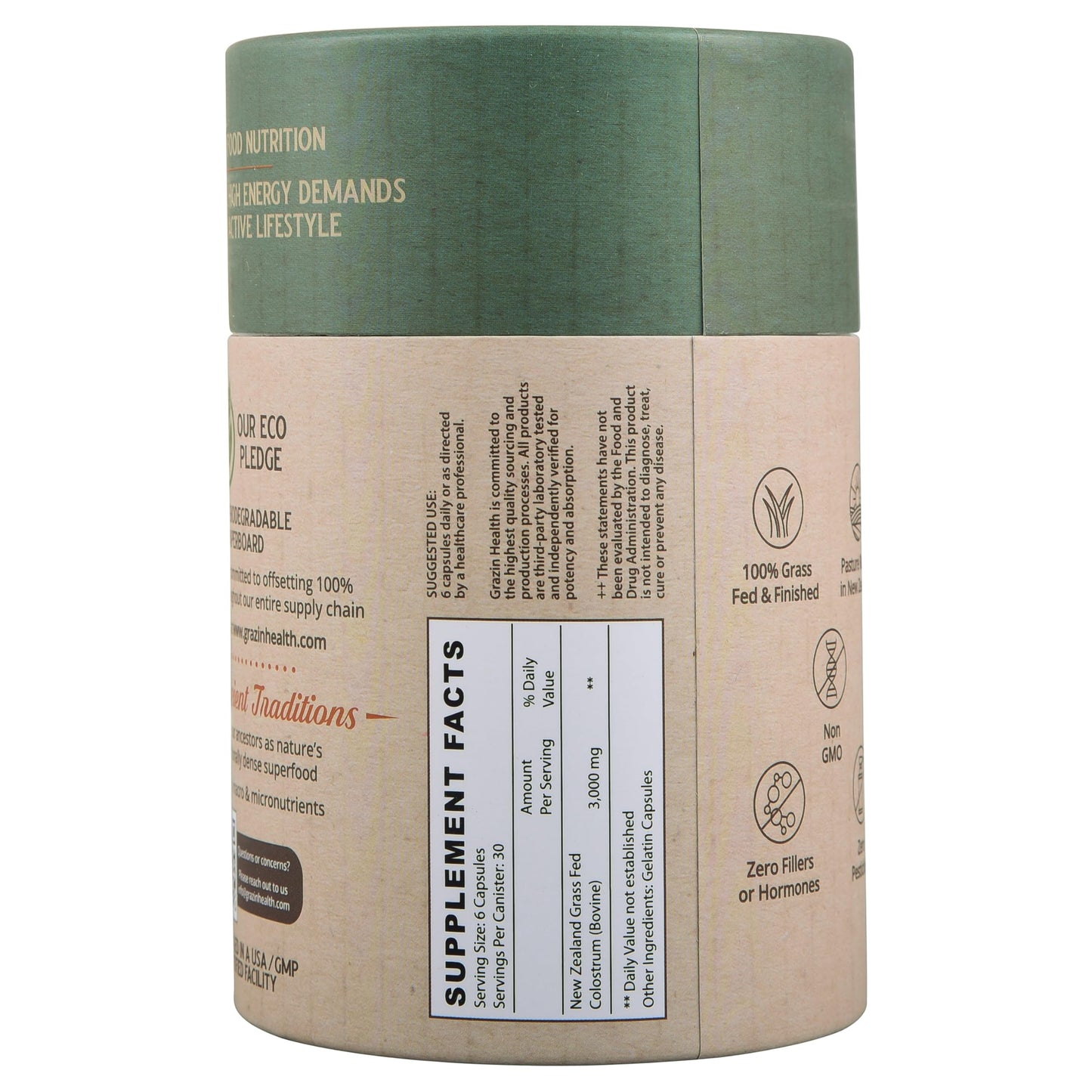 Bovine Organ Complex 3000mg per Serving (30 Servings) | Pancreas, Liver, Spleen, Kidney, Heart (600 Mg per Organ per Capsule) Grass Fed