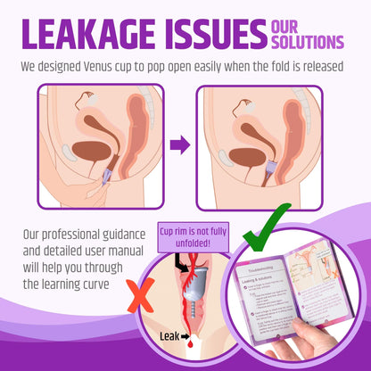Venus Large Menstrual Cup – High Capacity for Heavy Flow -Made in USA - 100% Medical Grade Silicone