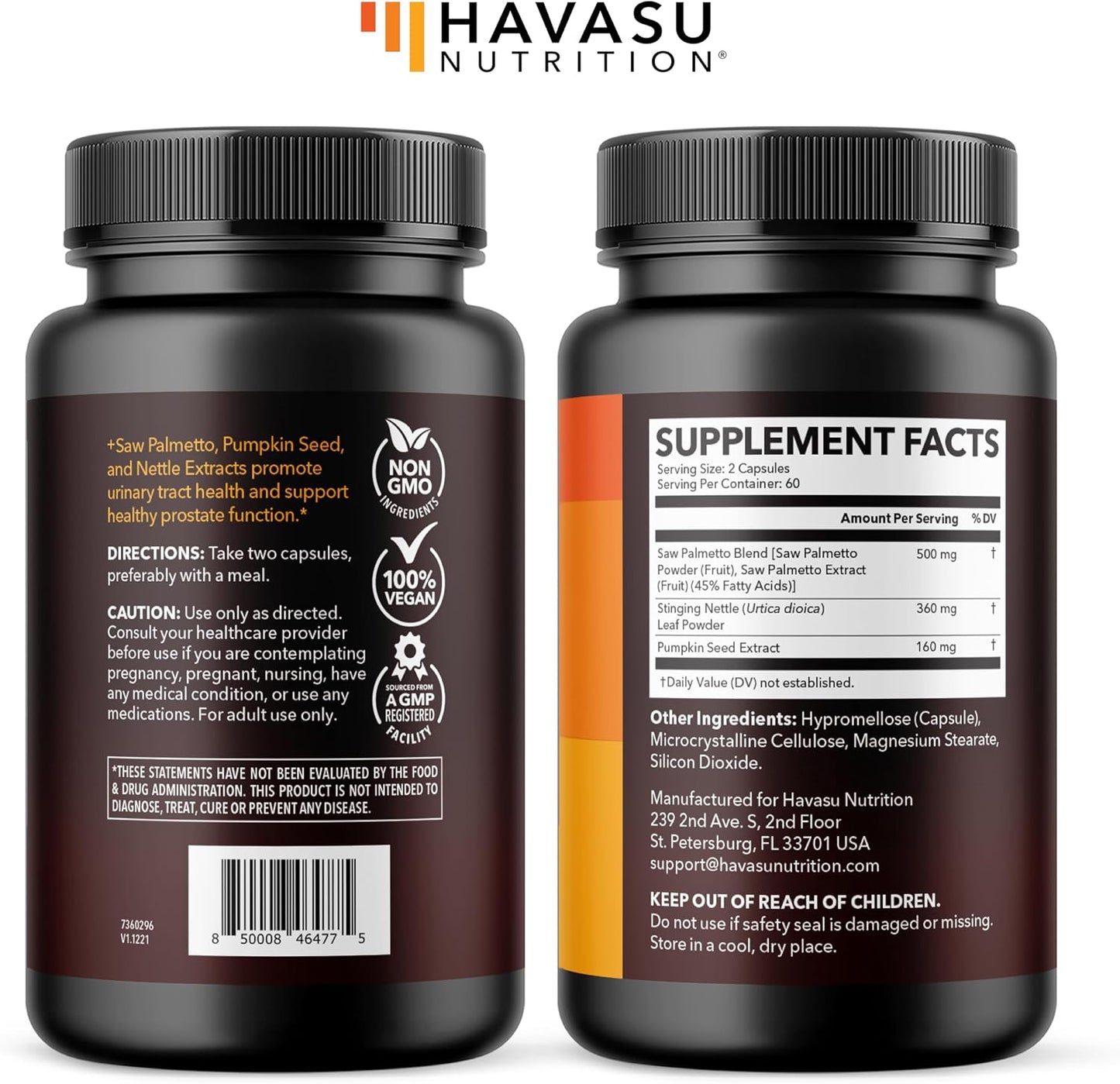Saw Palmetto for Men, DHT Blocker and Prostate Health Supplement, 120 Count | Potent 3X Formula with Pumpkin Seed Oil and Stinging Nettle, Bladder and Urinary Support, Vegan, Non-GMO, 2-Month Supply