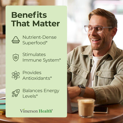 Organic Spirulina and Chlorella Capsules for Immune & Energy Support – 60ct