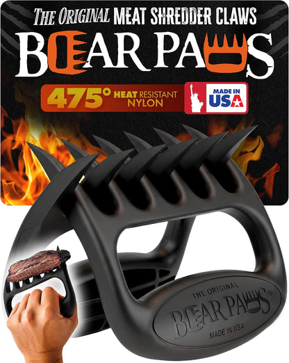 Bear Paws Meat Claws - The Original BBQ Meat Shredder Claws - Black