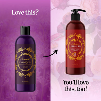 Aromatherapy Sensual Massage Oil for Couples - Relaxing Full Body Massage Oil for Date