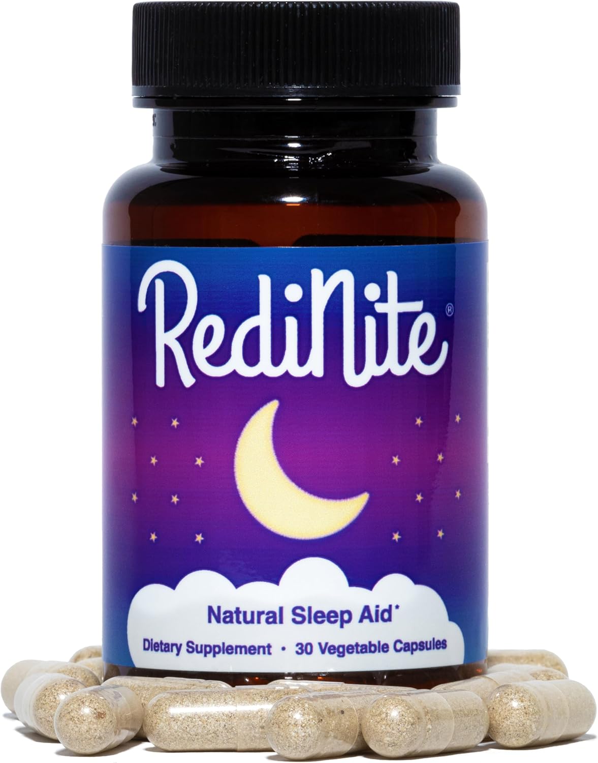 Natural Sleep Aid Supplement for Calm, Restful Nights, Vegan | Helps You Relax and Quiet Your Mind to Fall Asleep Faster, Stay Asleep Longer, and Wake Up Feeling Refreshed, 30-Day Supply