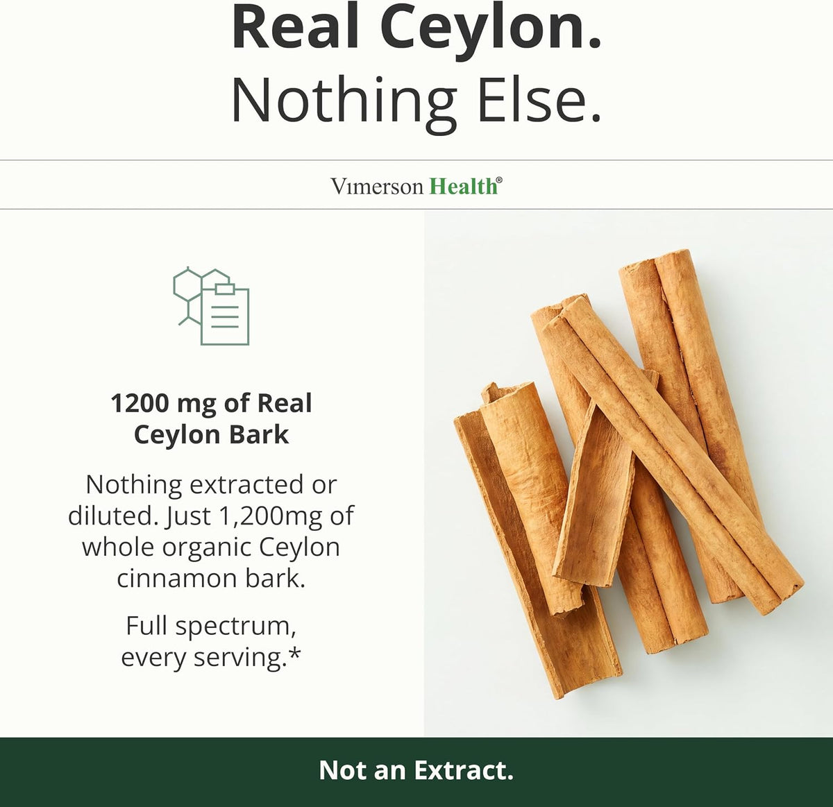 Organic Ceylon Cinnamon Capsules (Canela de Ceylan) – 60 Easy-Swallow Caps