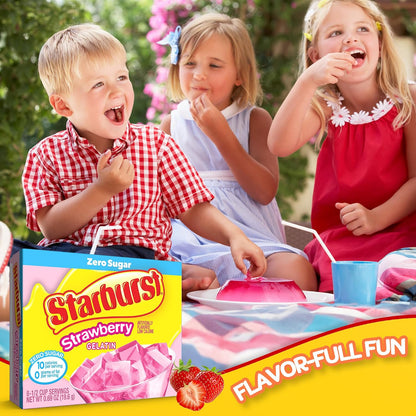 Starburst Sugar Free Gelatin Variety Pack - Pack of 4-4 Flavors - 1 of Each Flavor - Watermelon, Strawberry, Cherry, and Blue Raspberry - Easy to Make for a Variety of Uses