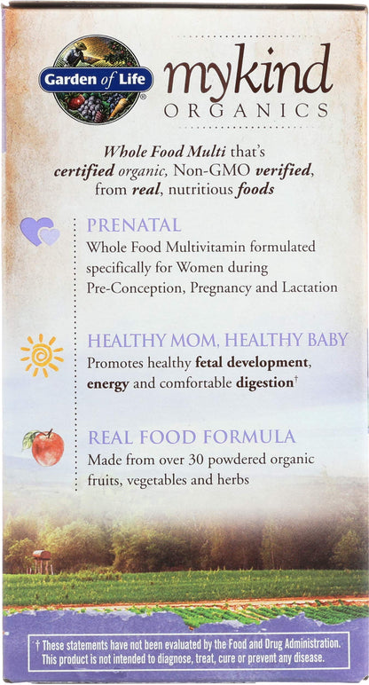 Garden of Life Organic Mykind Prenatal Multivitamin, 216 CT