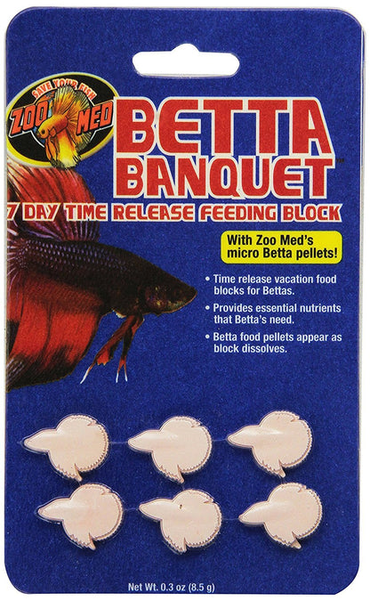 Zoo Med Betta Banquet Blocks 6 Card (Set Of 2), fish, 0.3 ounces