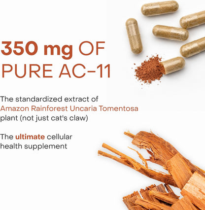 Healthycell AC-11 - Anti-Aging Supplement for DNA Repair & Stem Cell Health | Bioactive Extract of Uncaria Tomentosa (Cat’s Claw) Supports a Healthy Immune System - Vegan, Soy-Free & Gluten-Free