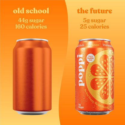 POPPI Sparkling Prebiotic Soda, Beverages w/Apple Cider Vinegar, Seltzer Water & Juice