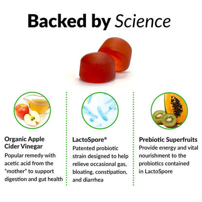 Force Factor ProbioSlim Apple Cider Vinegar Gummies with Organic, LactoSpore & Better