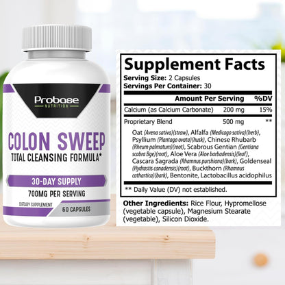 Probase Nutrition Colon Sweep 60 Capsules 30-Day Supply