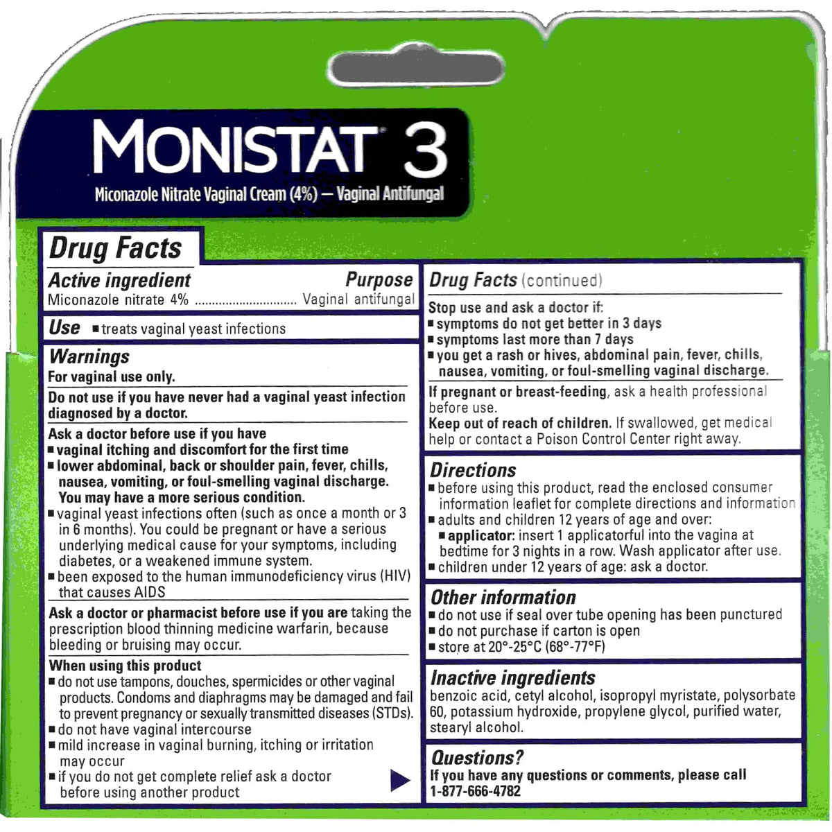 Monistat 3 Cream, 3-Day Treatment for Women: 1x Reusable Applicator & 1x 25g External Anti-Itch Cream Bundle (Pack of 2)