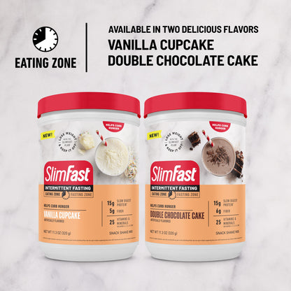 SlimFast Intermittent Fasting, Casein Protein Powder, Biotin with Vitamin & Mineral Bend