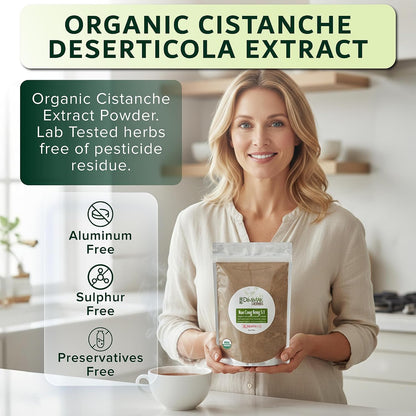 Organic Cistanche Deserticola Extract 5:1 (Real Rou Cong Rong)- The Authentic Yang Tonic for Drive, Strength & Kidney Health- Not Inferior Tubulosa- Doctor Verified (4oz)