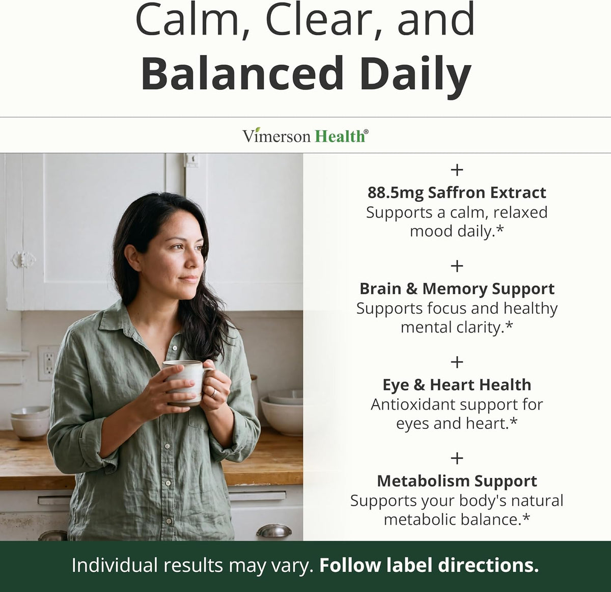 Saffron Extract 88.5mg - Mood, Stress Support & Eye Health Without Jitters