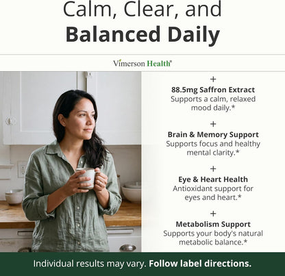 Saffron Extract 88.5mg - Mood, Stress Support & Eye Health Without Jitters