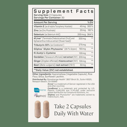 Stonehenge Health Dynamic Liver – Siliphos Milk Thistle Formula – Liver Support & Antioxidant Support, Gut-Liver Axis, Selenium, Zinc, Vitamin E, Ginger, Beetroot Extract Non-GMO, 60 Veg Caps (3 Pack)