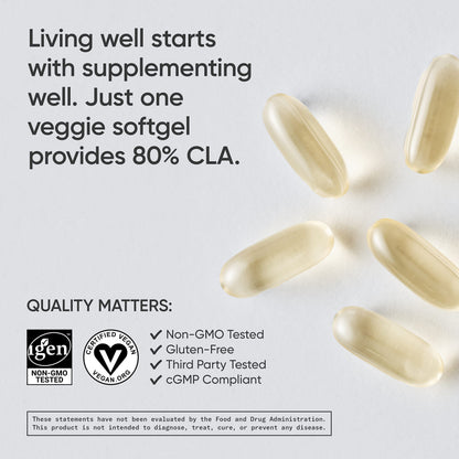 Sports Research Vegan CLA - 1250mg with Active Conjugated Linoleic Acid for Men