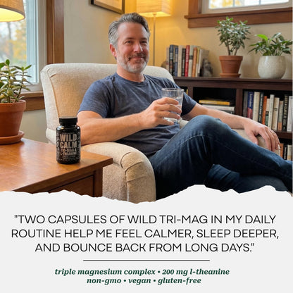Wild Foods Magnesium Complex Supplement with 7X Forms, 90 Capsules | High Absorption, Full Spectrum, Easy Digestion | 500mg Glycinate, Bisglycinate, Malate, Orotate, Citrate, Taurate