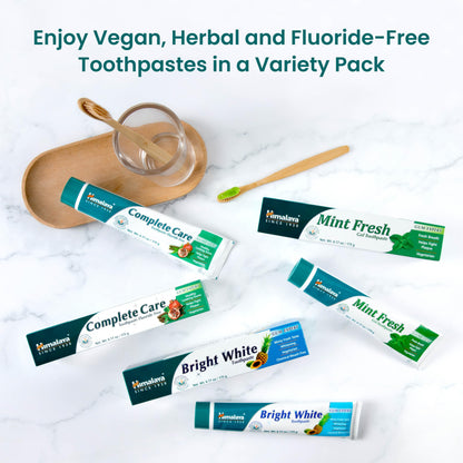 Himalaya Mint Fresh Gel Toothpaste, Fluoride Free to Reduce Plaque & Brighten Teeth, 6.17 oz, 2 Pack