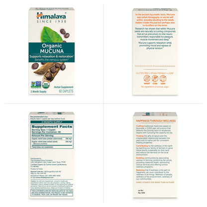 Himalaya Organic Mucuna/Pruriens Herbal Supplement, Supports Relaxation, Tension Relief