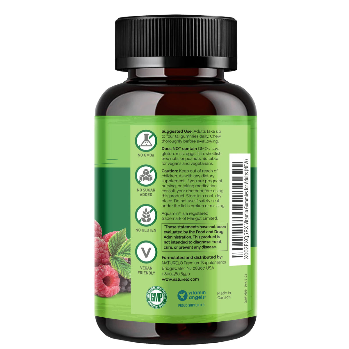 NATURELO Whole Food Vitamin Gummies for Adults - Chewable Gummy Multivitamin
