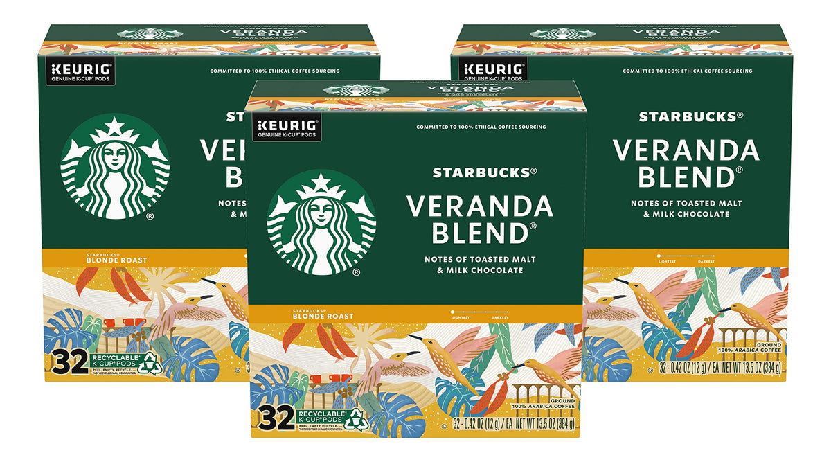Starbucks Veranda Blend Coffee K-Cups,4/24 Pack-96 K-Cups