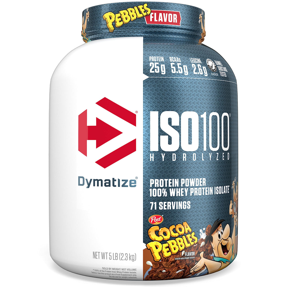 Dymatize ISO100 Hydrolyzed Protein Powder, 100% Whey Isolate, 25g of Protein, 5.5g 