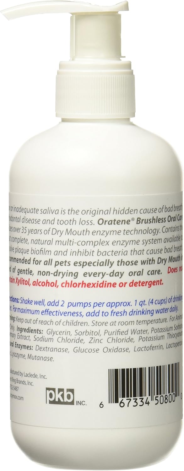 Pet King Brands ZYMOX Oratene Enzymatic Brushless Oral Care Water Additive, 8oz
