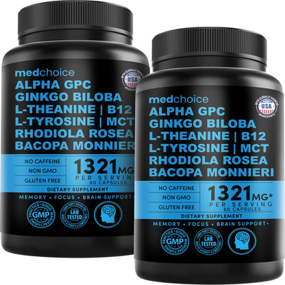 MEDCHOICE 11-in-1 Nootropic Brain Supplement, Non-Caffeinated, 60ct