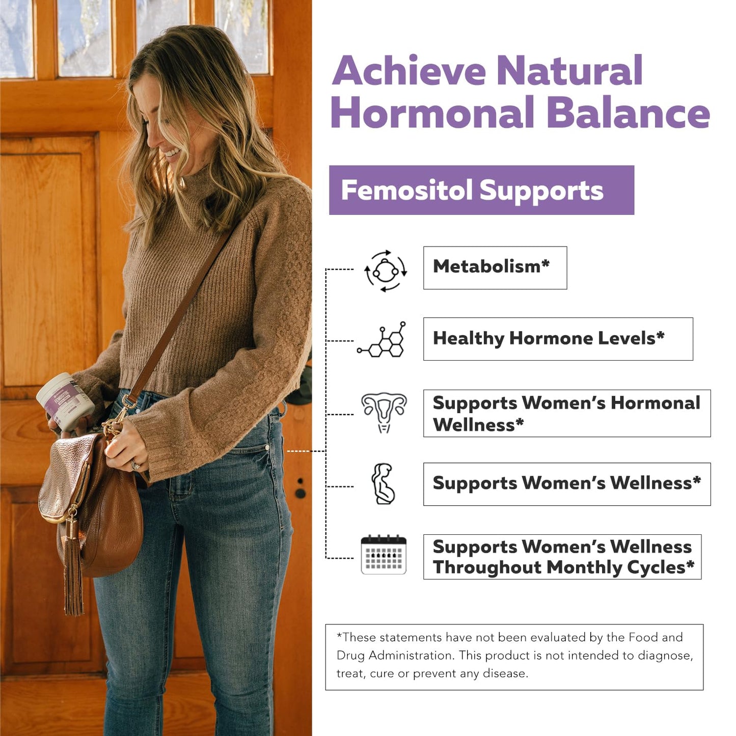 Femositol® Myo-Inositol & D-Chiro Inositol Complex Supplement - Clinically Validated 40:1 Ratio (Vitamin B8)| Hormonal Balance & Healthy Ovarian Function Support (90 Capsules – 30 Servings)