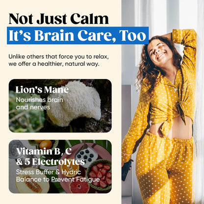 Venture Pal Calm Drink Mix, 12-in-1 Cortisol Reducer & Sleep Aid | Magnesium Glycinate, Ashwagandha, L-Theanine & Vitamin D, Calm Magnesium Powder for Relax & Focus, No Sugar, Non GMO