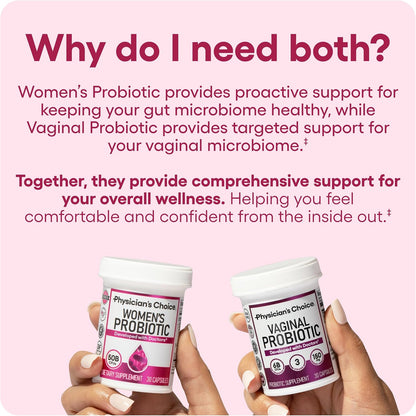 Physician's CHOICE Feminine Power Duo Bundle - Vaginal Probiotic + Womens Probiotic