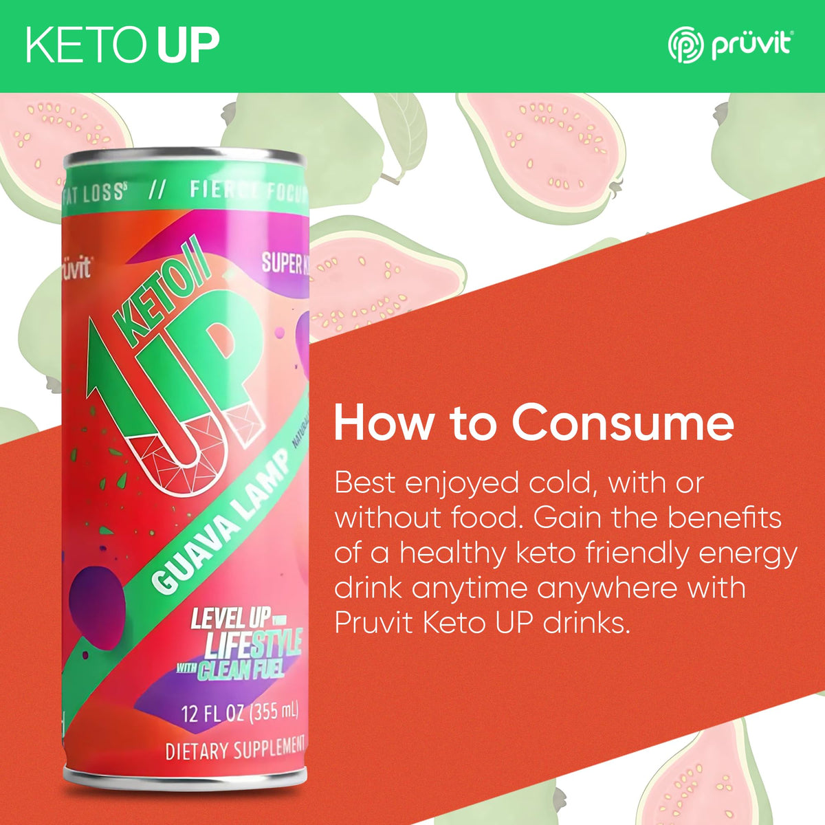 Guava Lamp //Up® Drink – Ready-to-Drink Ketones for Focus for Men and Women