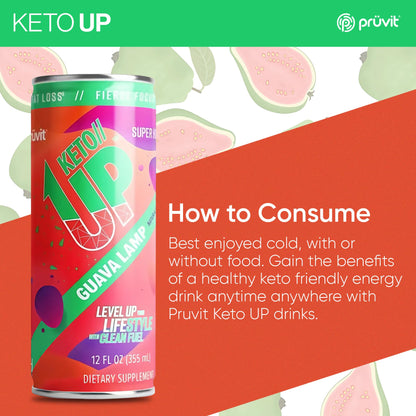 Guava Lamp //Up® Drink – Ready-to-Drink Ketones for Focus for Men and Women