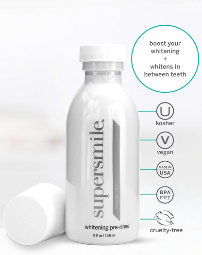 Supersmile Whitening Pre-Rinse, Original Mint, Travel 5 Fl Oz, TSA