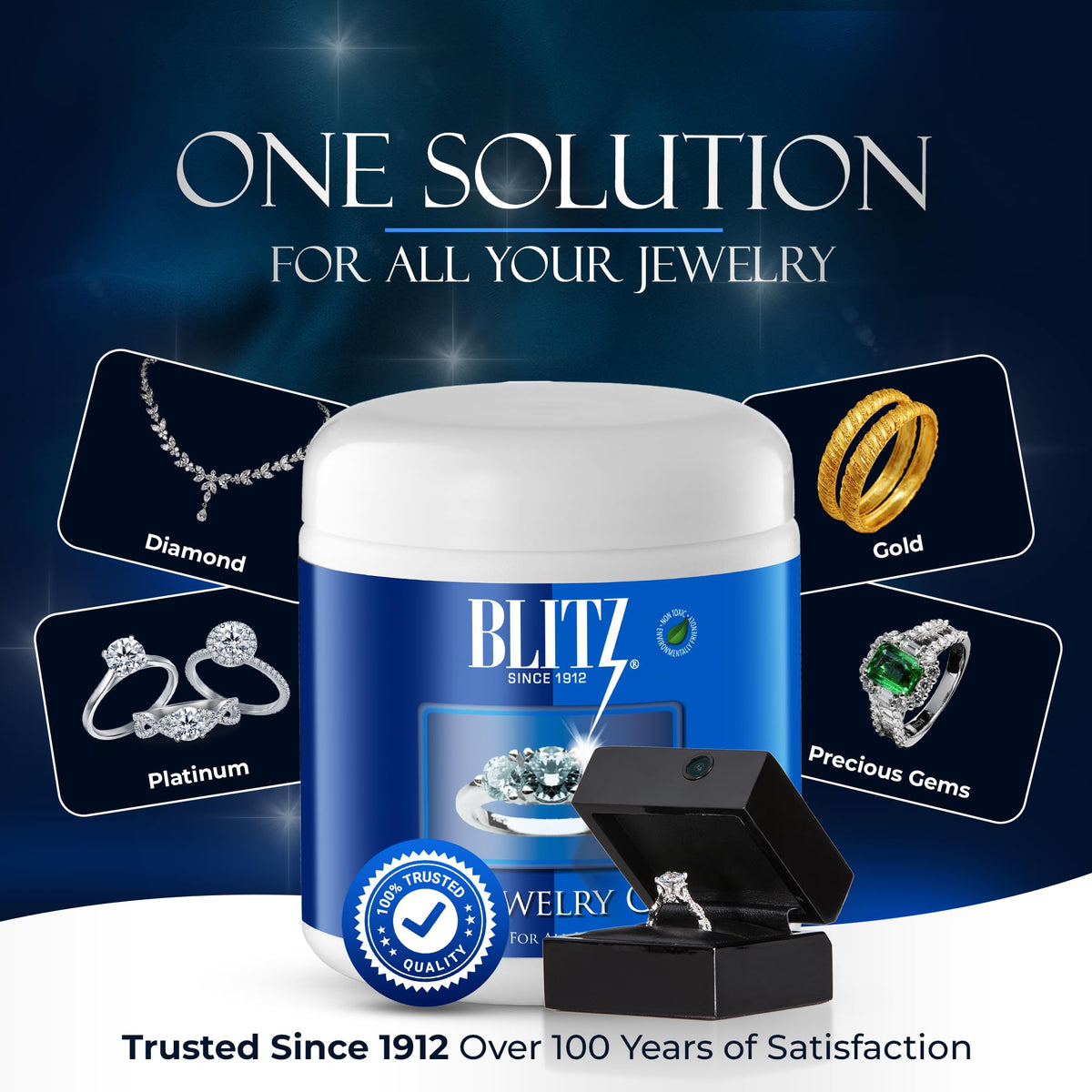 Blitz Gem & Jewelry Cleaner Concentrate Refill for Ultrasonic Machines 8 oz