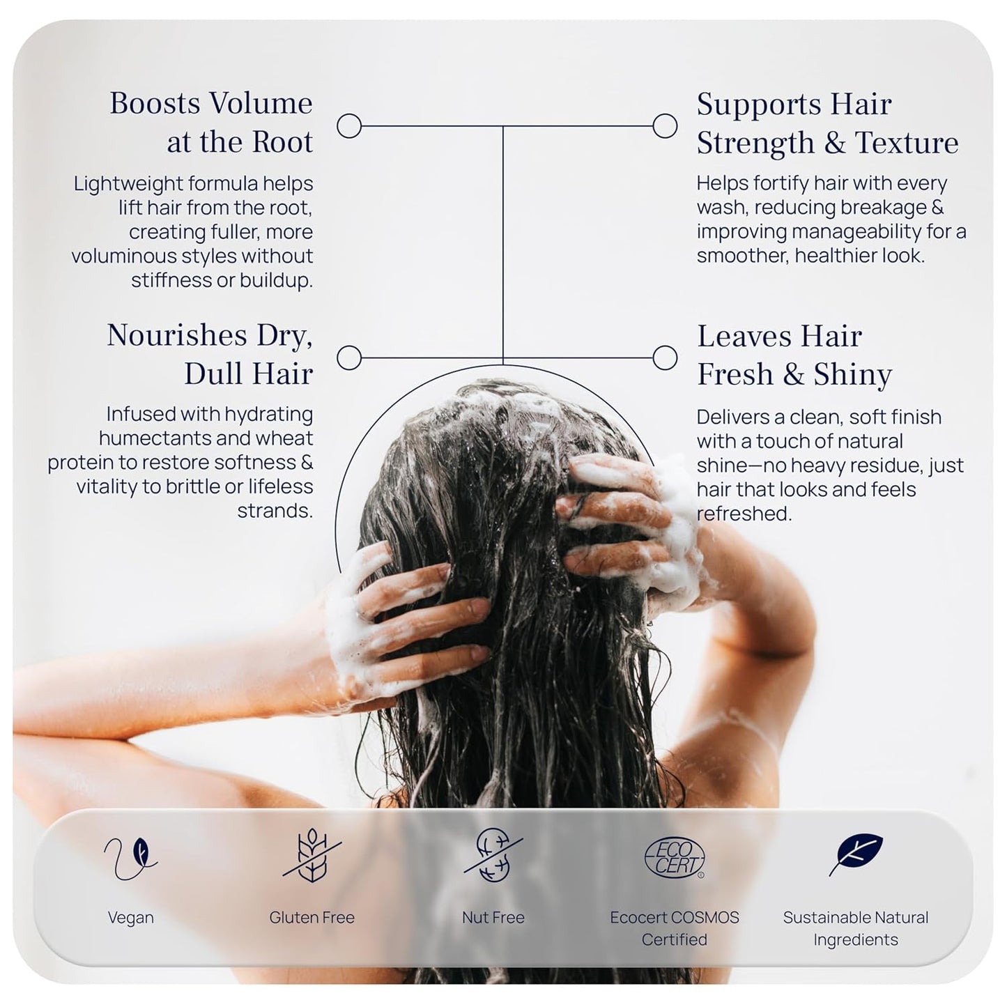 PUREANCE Hydralift – Volumizing Shampoo for Thinning Hair for Women & Men | Clean Hair Thickening & Volume Shampoo – Sulfate-Free with Wheat Protein, Betaine, Glycerin, Aloe & No Parabens – 9.81 Fl Oz
