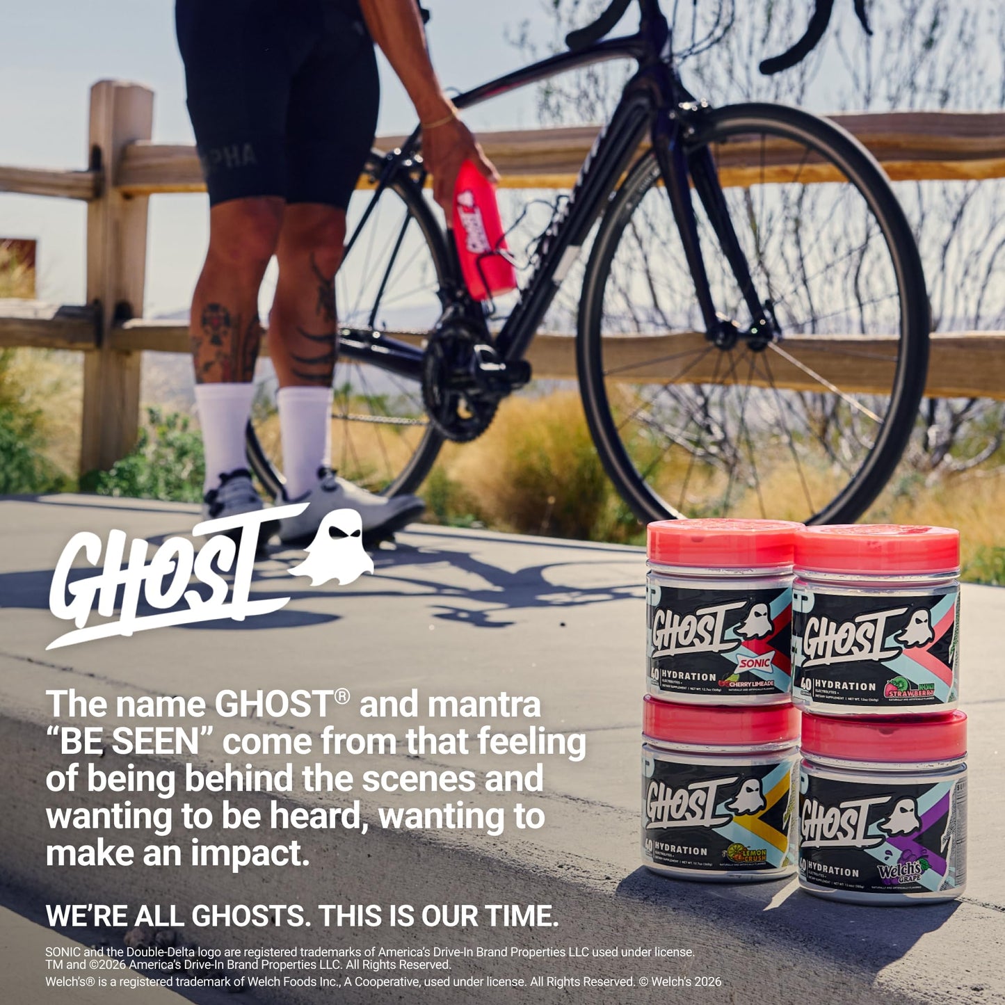 GHOST Hydration Sticks, Electrolyte Powder Packets, Sonic Cherry Limeade - 24 Sugar Free Instant Electrolyte Drink Mix - Caffeine-Free Daily Hydration & Immune Support with Clean Formula