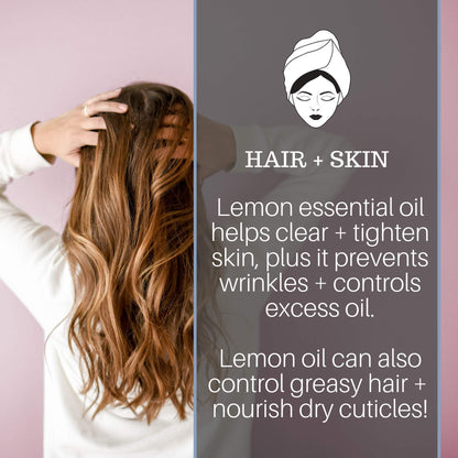 Lemon Essential Oil, 4 fl oz - 100% Pure & Undiluted Lemon Oil for Diffuser and DIY - Natural Deodorizer
