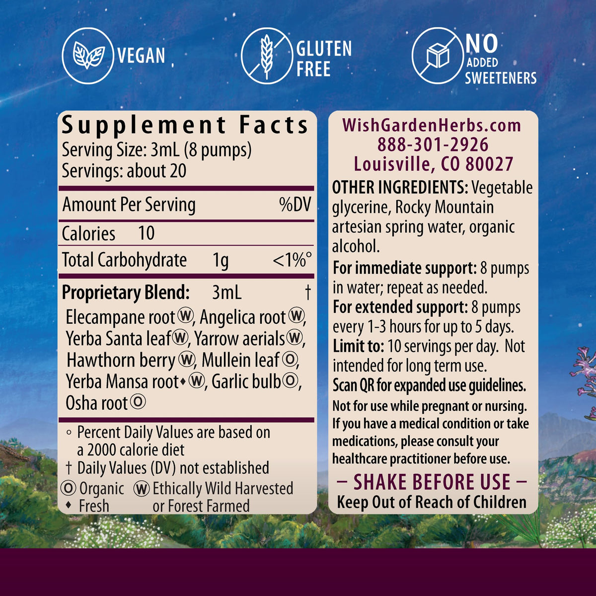 WishGarden Herbs Deep Lung & Bronchial Support - Natural Lung Support