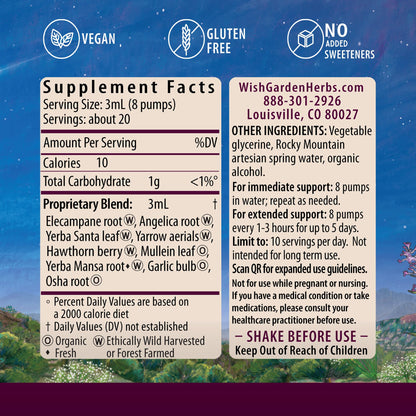 WishGarden Herbs Deep Lung & Bronchial Support - Natural Lung Support