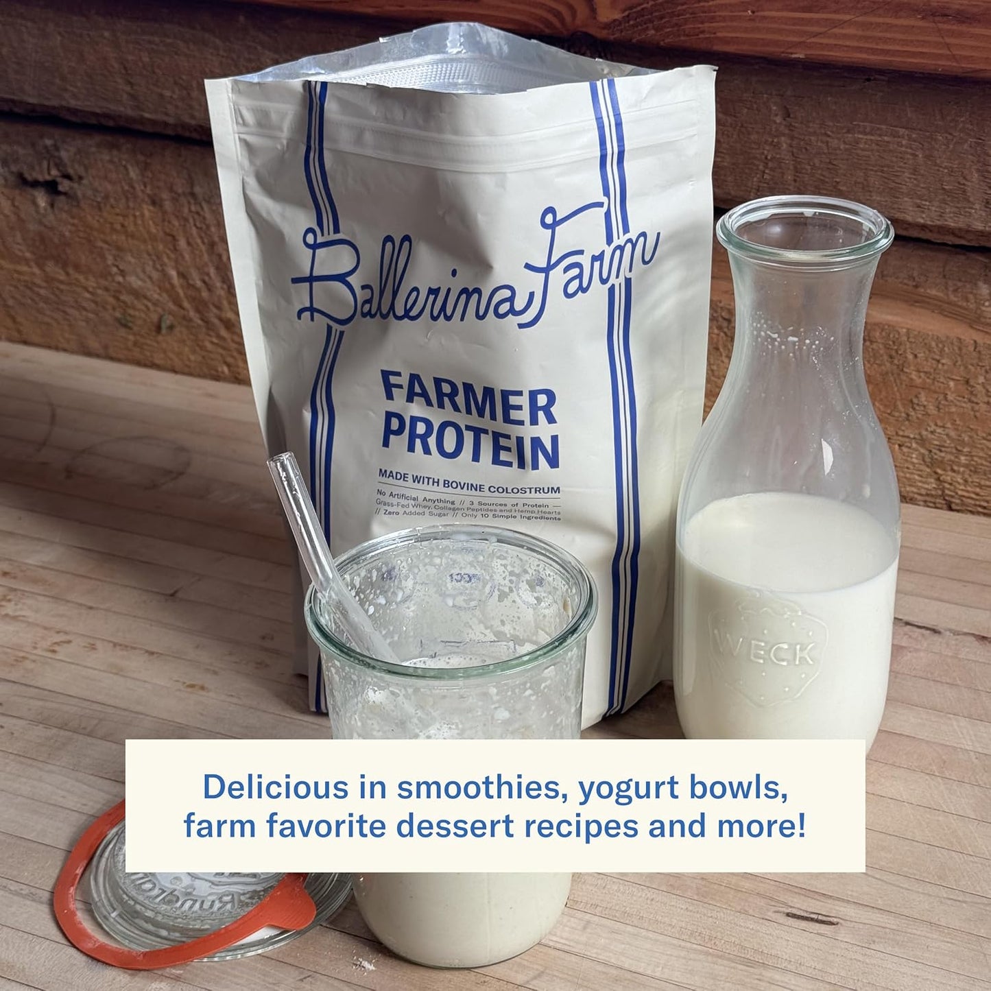 Grass Fed Whey Protein Powder, Vanilla Bean, 24g Protein with Collagen Peptides, Bovine Colostrum, Hemp Hearts & Prebiotic Fiber, No Added Sugar or Artificial Ingredients, 20 Servings