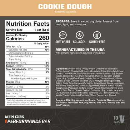 MTN OPS Performance High Protein Bars, Caramel Crunch