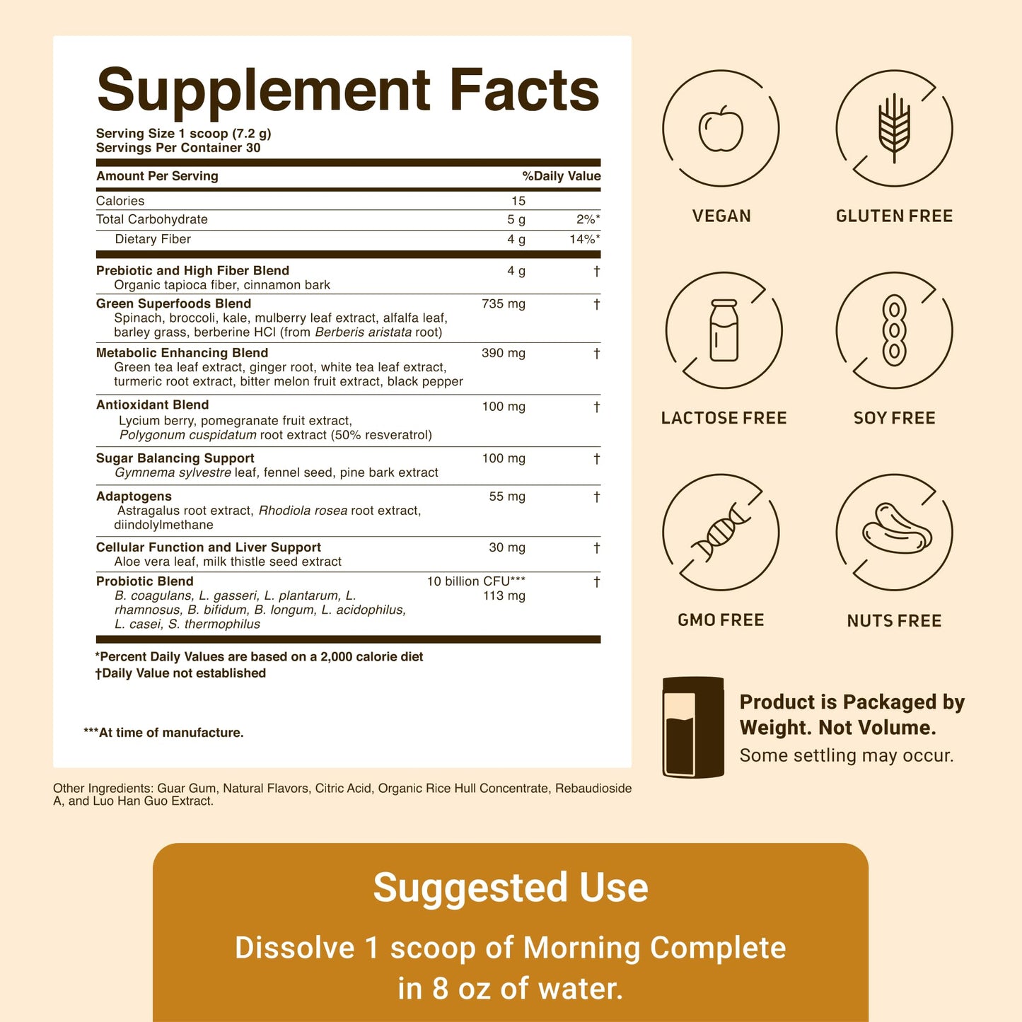 ACTIVATEDYOU Morning Complete Daily Wellness Greens Superfood Drink Mix for Gut Health w/Prebiotics, Probiotics, Antioxidants, Green Superfoods, 10 Billion CFUs, 30 Servings (Citrus)