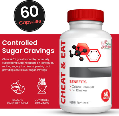 Mila Miamor Cheat & Eat – Caffeine-Free Craving & Digestive Support Formula | Helps Support Mindful Eating & Balanced Nutrition | Non-GMO | 60 Tablets