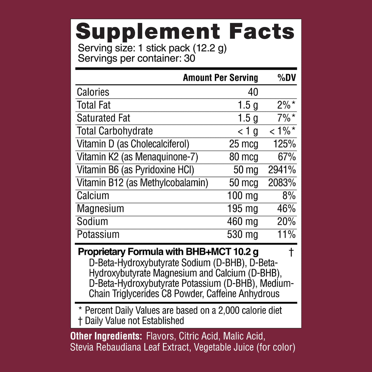 Real Ketones MCT & BHB Exogenous Ketones Drink Mix Packets Elevate Keto Electrolytes