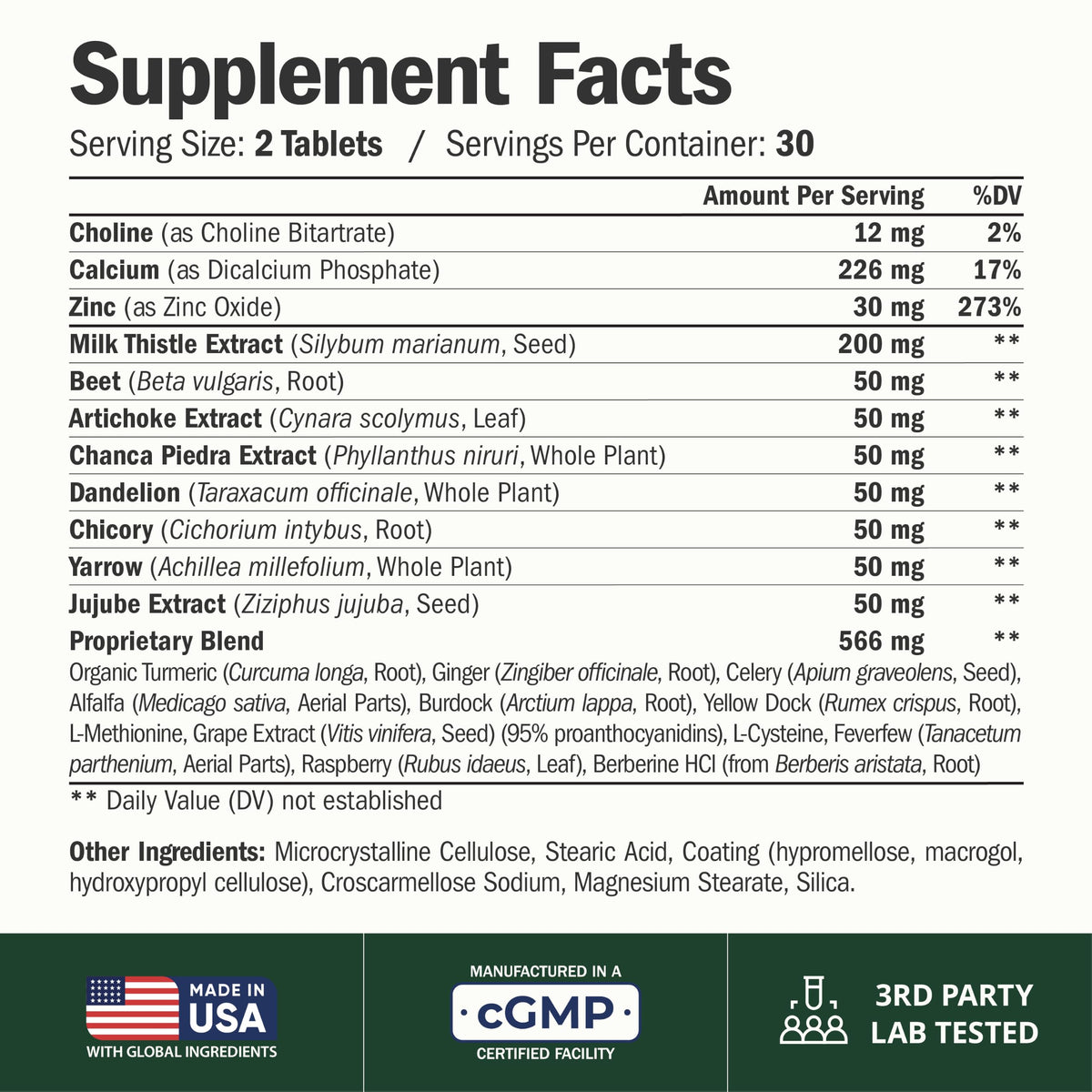 Liver Support – Liver Cleanse Detox & Repair Milk Thistle Supplement – 60ct