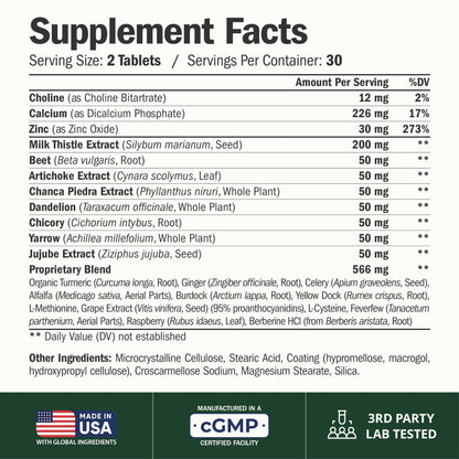 Liver Support – Liver Cleanse Detox & Repair Milk Thistle Supplement – 60ct